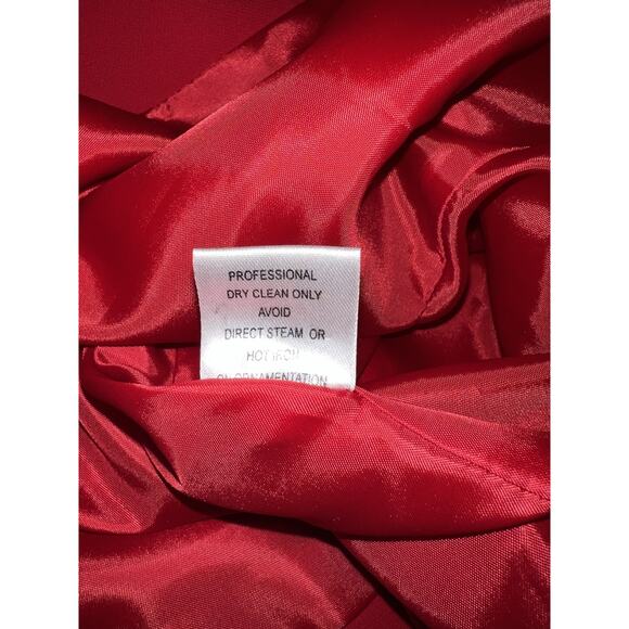 New John Meyer Jacket Plus Sz 22W Red Beaded Embroidered Lined Polyester Blazer - Picture 13 of 13